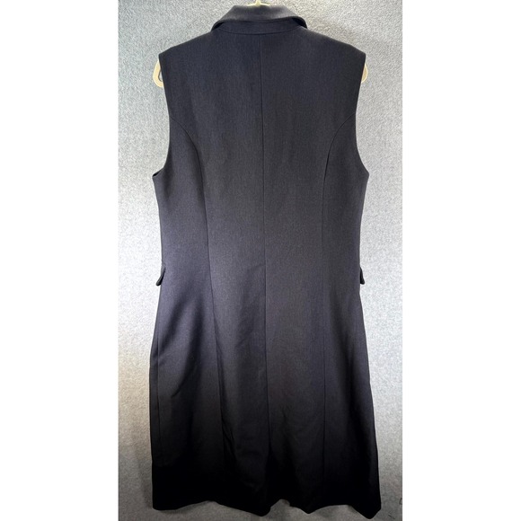Anthropologie Mare Mare Longline Vest Women's XL Charcoal Gray Lined Notch Lapel - Picture 8 of 9